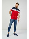 Sam 73 Modro-červené pánske tričko SAM 73 Kavix