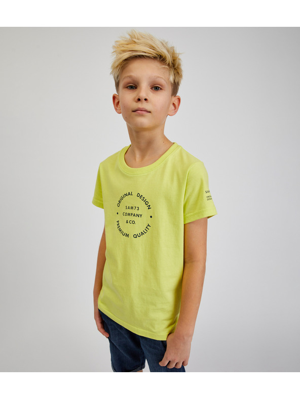 Sam 73 Žlté chlapčenské bavlnené tričko SAM73 Pyrop