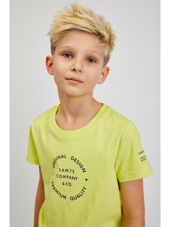 Sam 73 Žlté chlapčenské bavlnené tričko SAM73 Pyrop