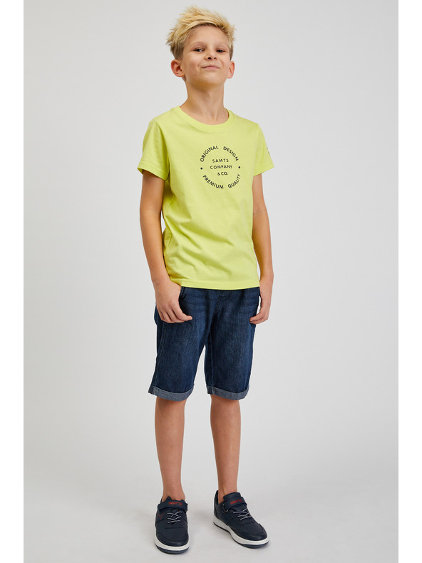 Sam 73 Žlté chlapčenské bavlnené tričko SAM73 Pyrop