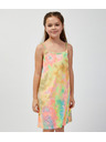 Sam 73 Zelenožlté vzorované dievčenské letné šaty SAM73 Equuleus