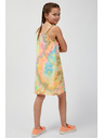 Sam 73 Zelenožlté vzorované dievčenské letné šaty SAM73 Equuleus