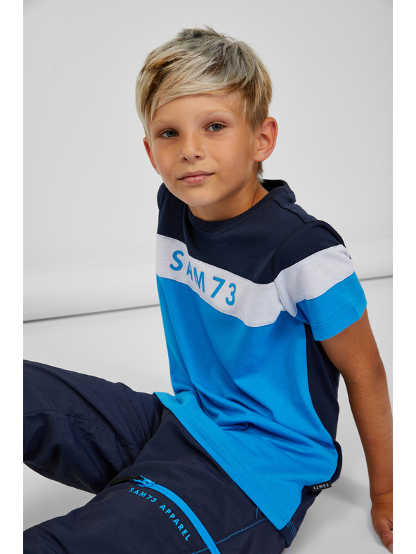 Sam 73 Modré chlapčenské tričko SAM 73 Kallan