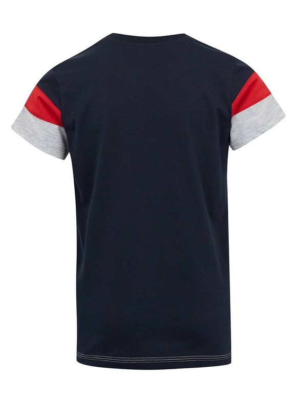 Sam 73 Modro-šedé chlapčenské pruhované tričko SAM 73 Kallan