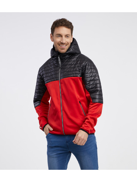 Sam 73 Čierno-červená pánska ľahká prešívaná bunda SAM 73 Vader