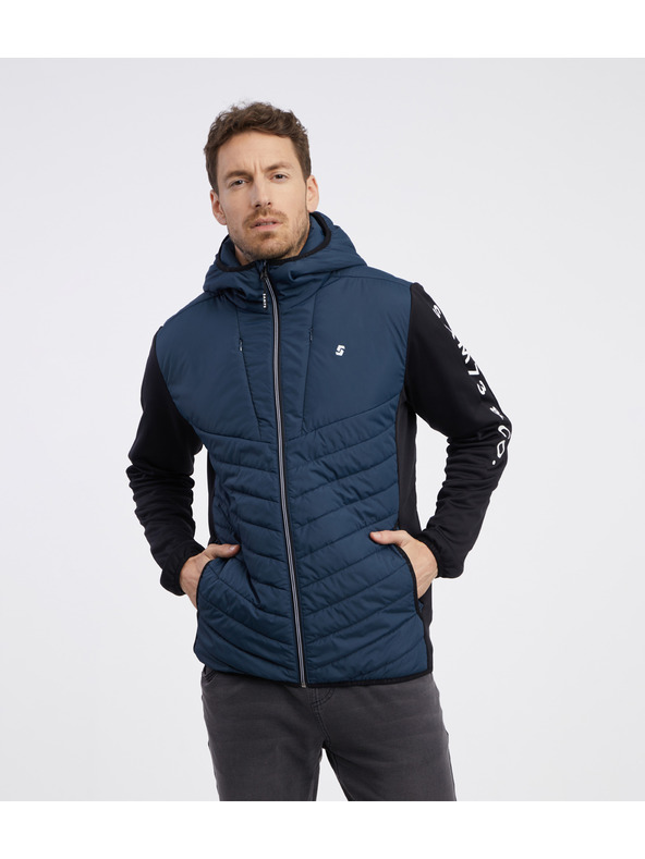 Sam 73 Tmavomodrá pánska ľahká prešívaná bunda SAM 73 Travis