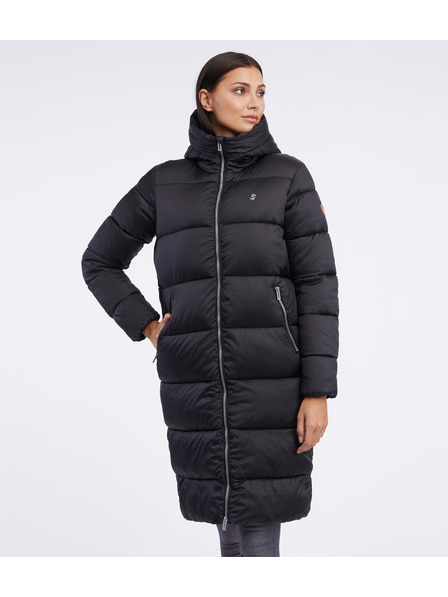 Sam 73 Čierny dámsky zimný prešívaný kabát SAM 73 Hedvika