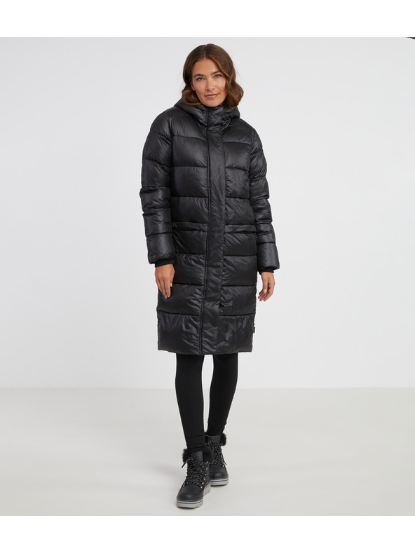 Sam 73 Čierny dámsky zimný prešívaný kabát SAM 73