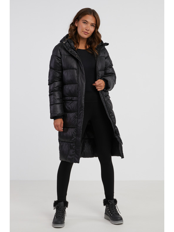 Sam 73 Čierny dámsky zimný prešívaný kabát SAM 73