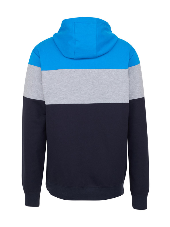 Sam 73 Modro-čierna pánska mikina s kapucňou SAM 73 Gerado