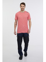 Sam 73 Koralové pánske pruhované tričko SAM 73 Fortunato