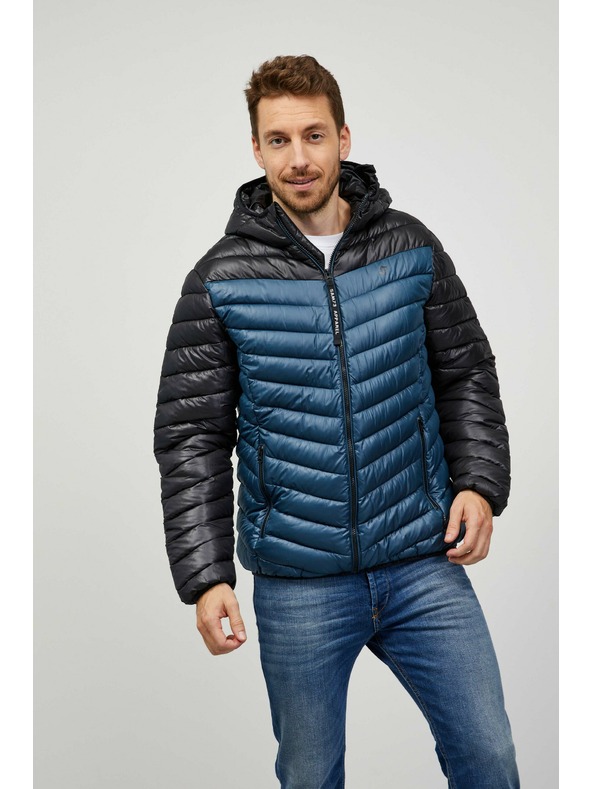 Sam 73 Čierno-modrá pánska prešívaná bunda SAM 73 Ulrik