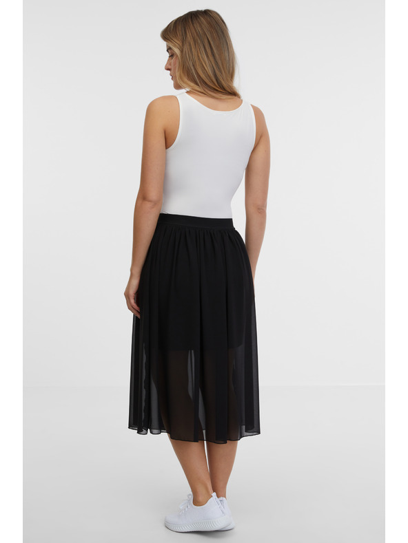 Sam 73 Čierna dámska midi sukňa SAM 73 Evelina