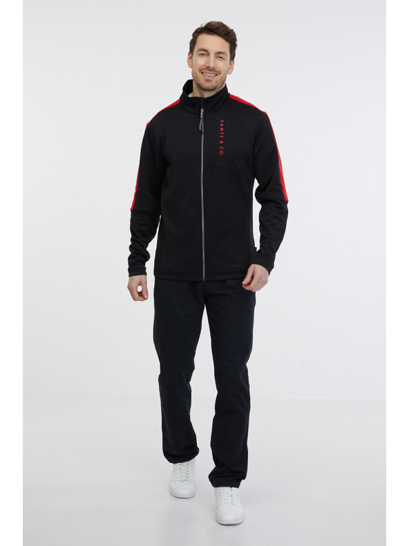 Sam 73 Čierna pánska mikina na zips SAM 73 Lucas