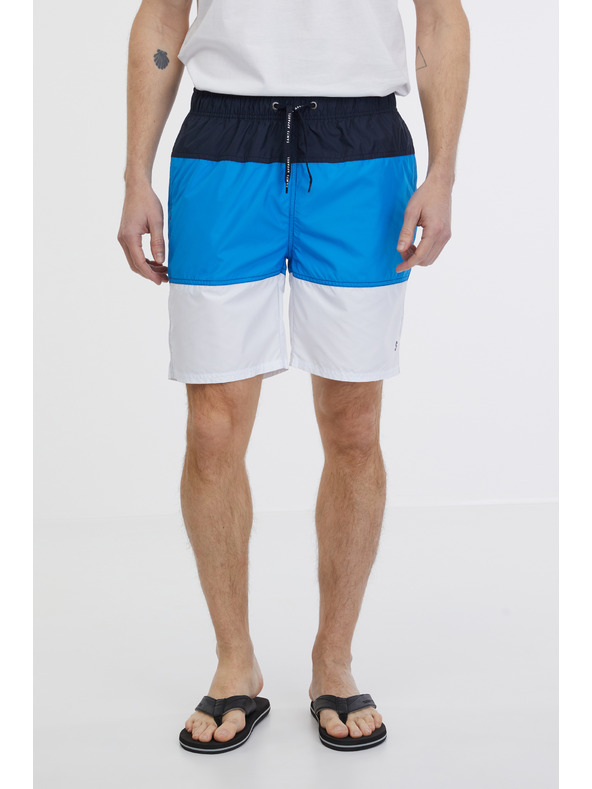 Sam 73 Bielo-modré pánske pruhované plavky SAM 73 Dion