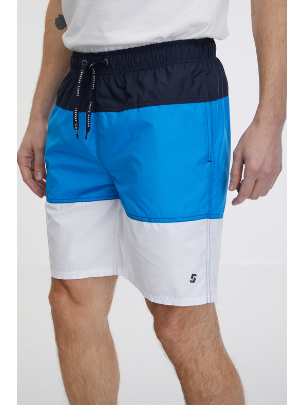 Sam 73 Bielo-modré pánske pruhované plavky SAM 73 Dion