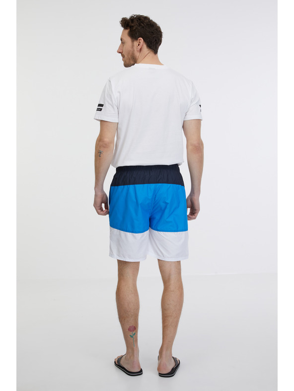 Sam 73 Bielo-modré pánske pruhované plavky SAM 73 Dion