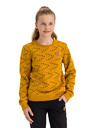 Sam 73 Horčicová dievčenská vzorovaná mikina SAM 73