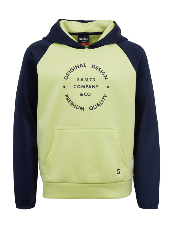 Sam 73 Modro-žltá chlapčenská mikina s kapucňou SAM73 Draco