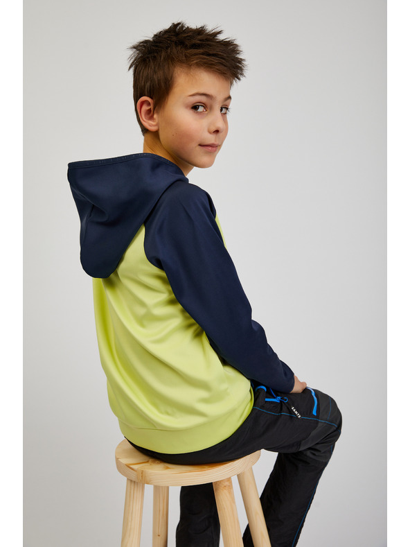 Sam 73 Modro-žltá chlapčenská mikina s kapucňou SAM73 Draco