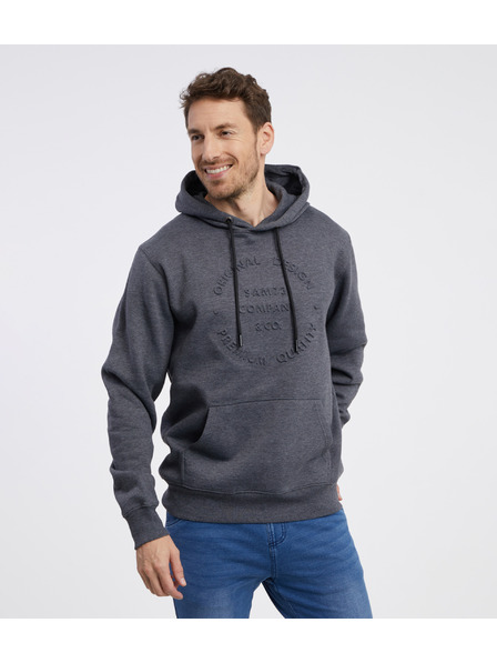 Sam 73 Šedá pánska žíhaná mikina SAM 73 Albus