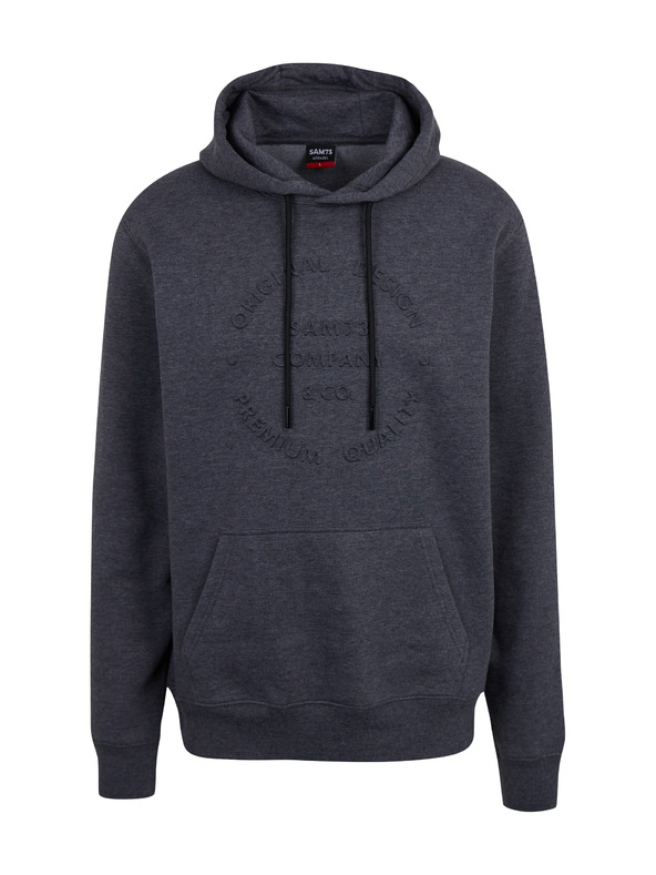 Sam 73 Šedá pánska žíhaná mikina SAM 73 Albus