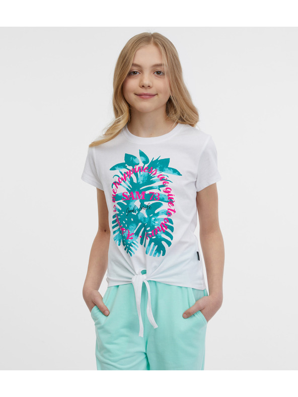 Sam 73 Biele dievčenské tričko SAM 73 Kiara