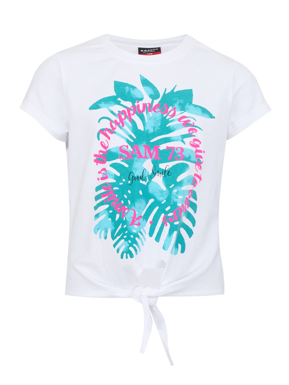 Sam 73 Biele dievčenské tričko SAM 73 Kiara