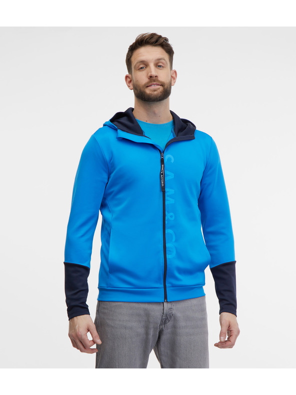 Sam 73 Modrá pánska mikina so zipsom SAM 73 Emanuel