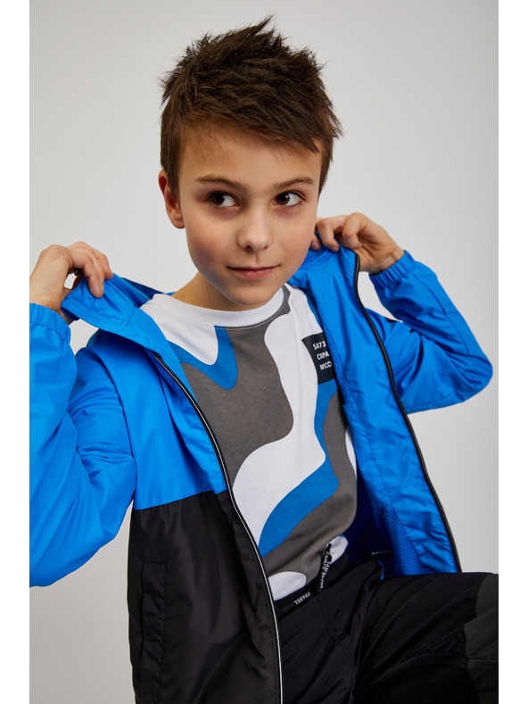 Sam 73 Čierno-modrá chlapčenská bunda SAM73 Apus