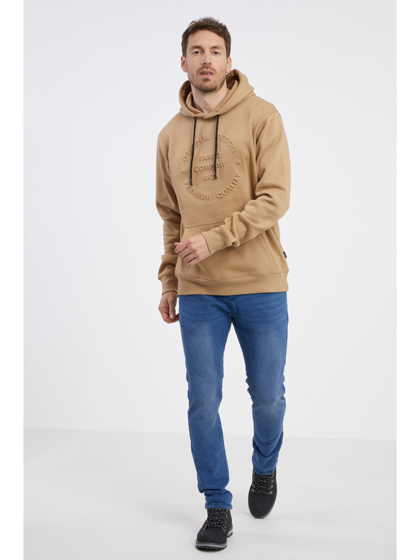 Sam 73 Svetlohnedá pánska mikina SAM 73 Albus