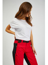 Sam 73 Čierno-červené dámske nohavice s odopínateľnou nohavicou SAM73 Aries