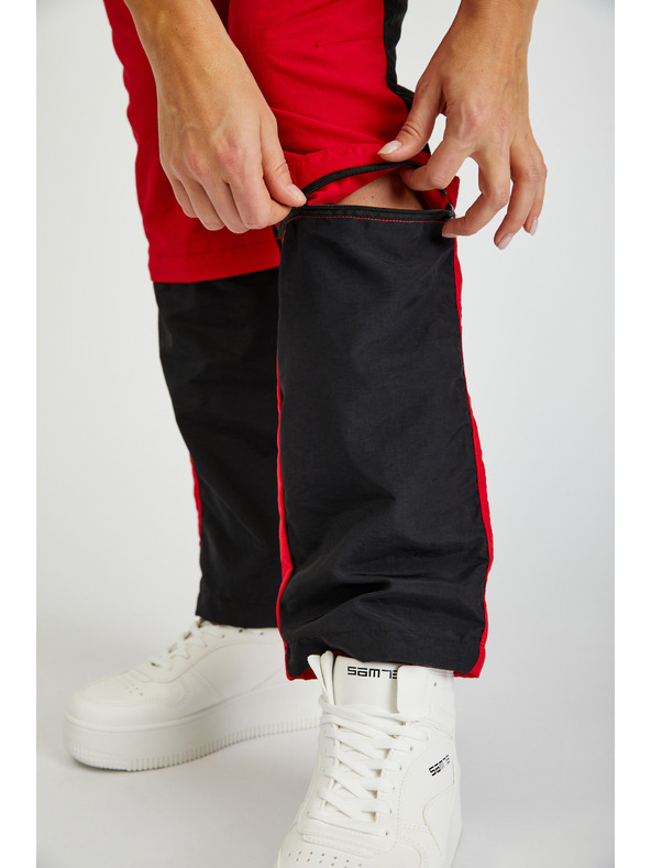 Sam 73 Čierno-červené dámske nohavice s odopínateľnou nohavicou SAM73 Aries