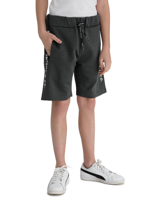 Sam 73 Tmavosivé chlapčenské šortky s pásom SAM 73