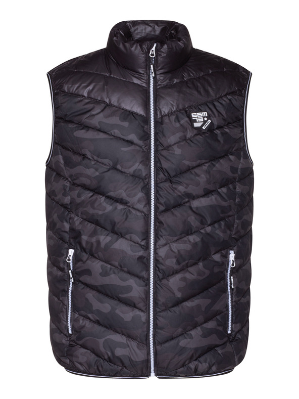 Sam 73 Čierna pánska prešívaná vojenská vesta SAM 73 Gorm