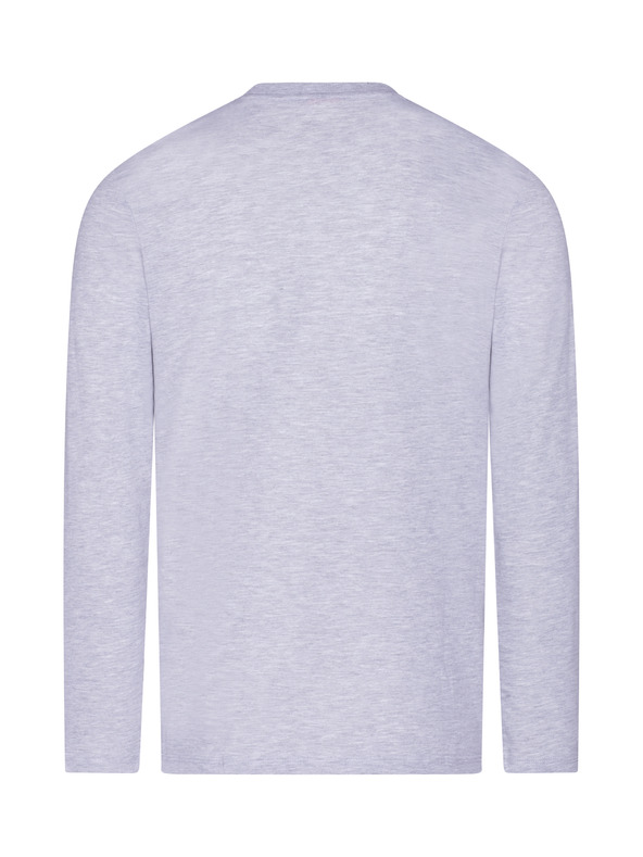 Sam 73 Svetlošedé pánske pruhované tričko SAM 73