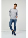 Sam 73 Svetlošedé pánske pruhované tričko SAM 73