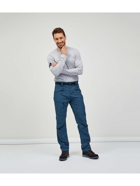 Sam 73 Modré pánske lyžiarske nohavice s opaskom SAM 73 Ikanto