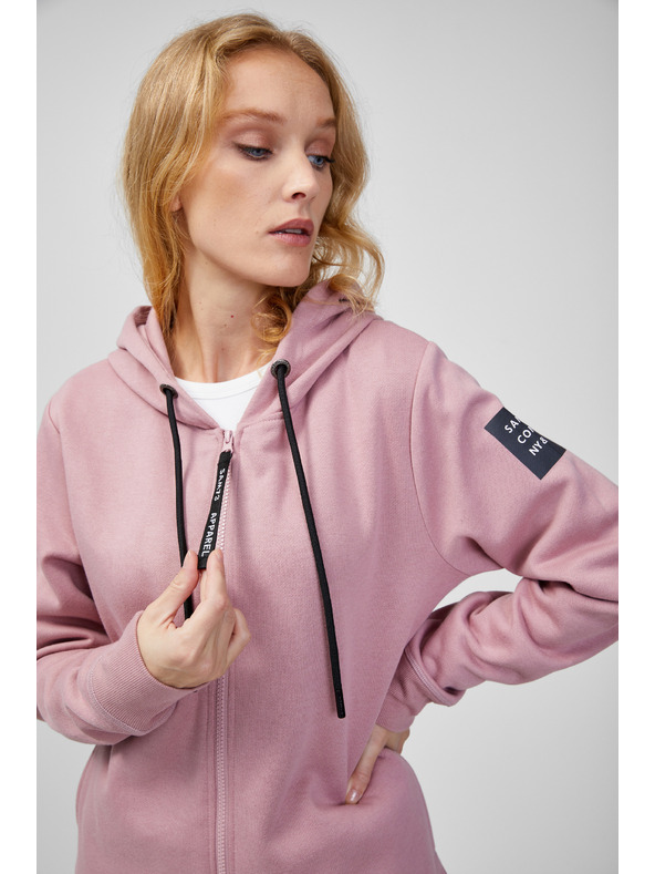 Sam 73 Staroružová dámska mikina so zipsom SAM 73 Drusilia