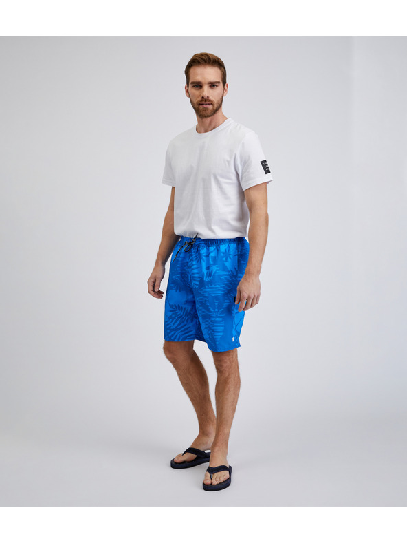 Sam 73 Modré pánske vzorované plavky SAM73 Leo