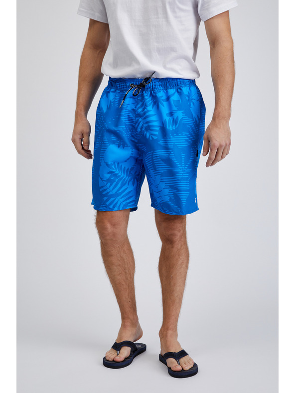Sam 73 Modré pánske vzorované plavky SAM73 Leo