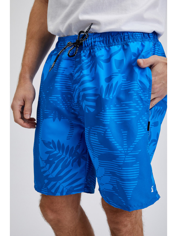 Sam 73 Modré pánske vzorované plavky SAM73 Leo