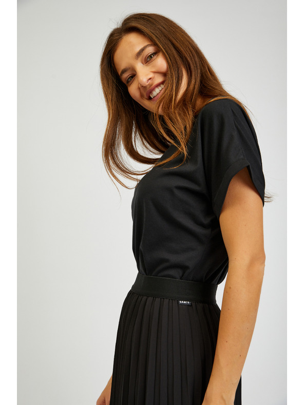 Sam 73 Čierna dámska skladaná minisukňa SAM73 Perseus