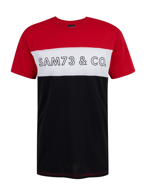Sam 73 Čierno-červené pánske tričko SAM 73 Seamus