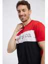 Sam 73 Čierno-červené pánske tričko SAM 73 Seamus