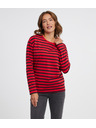 Sam 73 Červené dámske pruhované tričko s dlhým rukávom SAM 73 Prudence
