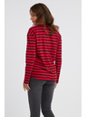 Sam 73 Červené dámske pruhované tričko s dlhým rukávom SAM 73 Prudence