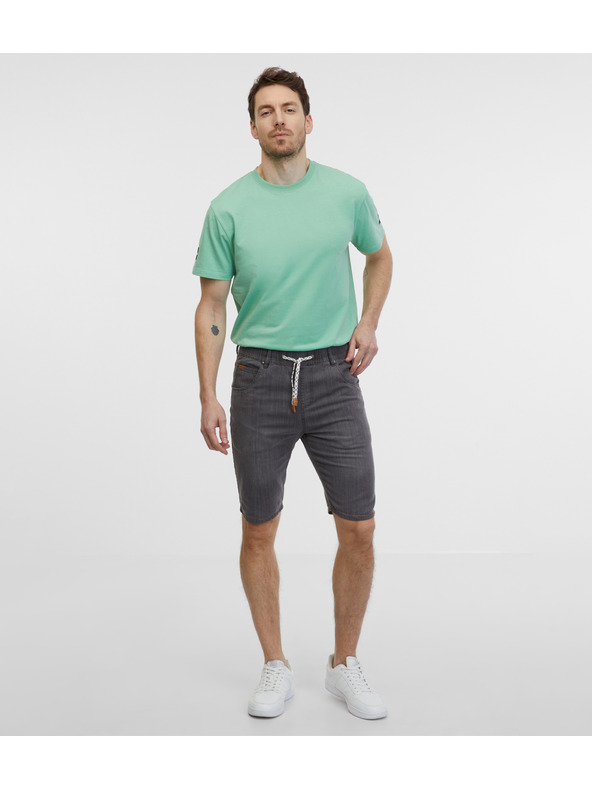 Sam 73 Šedé pánske džínsové šortky SAM 73 Claudio