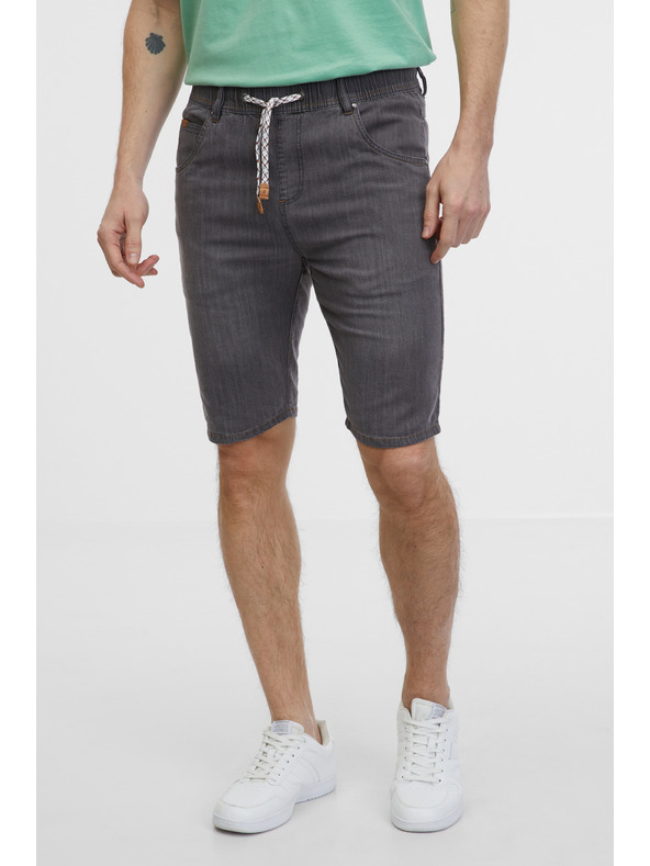 Sam 73 Šedé pánske džínsové šortky SAM 73 Claudio