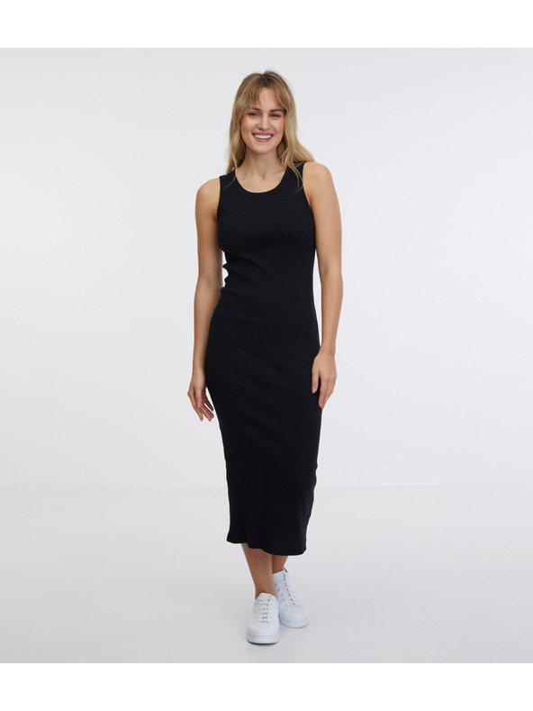 Sam 73 Čierne dámske základné maxi šaty SAM 73 Rita